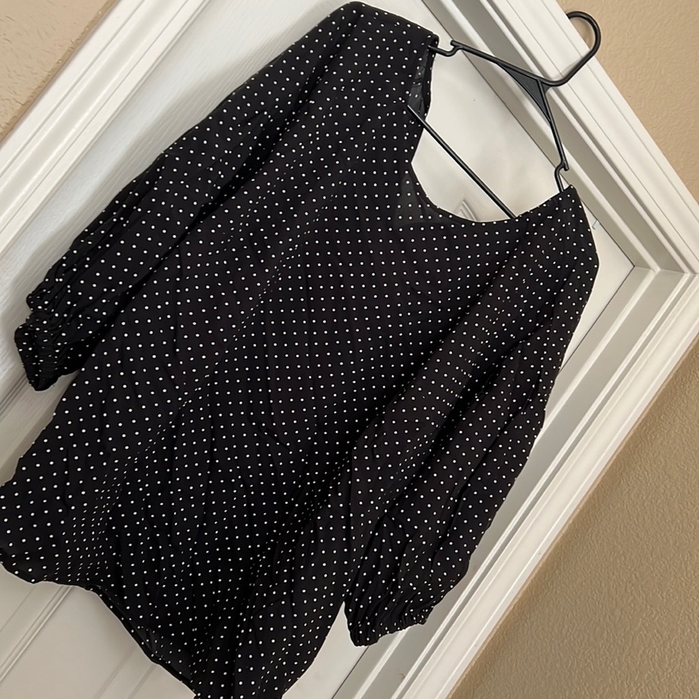 Target Ava and Viv black and white blouse